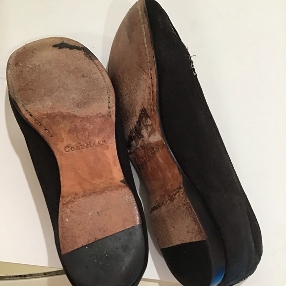 Cole Haan leather slip on loafers size 7.5 B Black flats - Picture 5 of 5